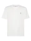 Brunello Cucinelli Crewneck T-shirt With Straight Hem And Soft Fabric In White