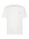 Brunello Cucinelli Crewneck T-shirt With Straight Hem And Soft Fabric