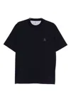 Brunello Cucinelli Cotton Jersey Crew Neck T-shirt With Logo Clothing In Black