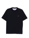 Brunello Cucinelli Cotton Jersey Crew Neck T-shirt With Logo Clothing In Black