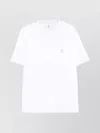 Brunello Cucinelli Men Cotton Jersey Crew-neck T-shirt With Logo And Faux-layering In White