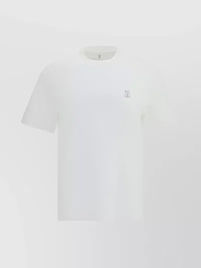 BRUNELLO CUCINELLI LOGO CREW NECK T-SHIRT