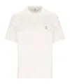Brunello Cucinelli Cotton Jersey Crew Neck T-shirt With Logo In White