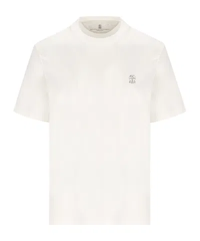 BRUNELLO CUCINELLI BRUNELLO CUCINELLI LOGO CREW NECK T-SHIRT