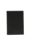 Brunello Cucinelli Logo-debossed Leather Cardholder In Black