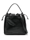 Brunello Cucinelli Soft Leather Mellow Bucket Bag In Black