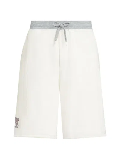 Brunello Cucinelli Logo-detail Drawstring Bermuda Shorts In Neutral