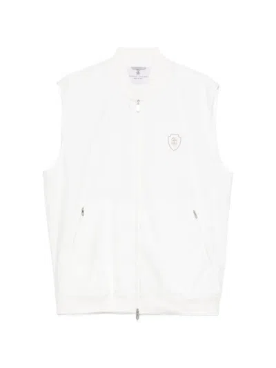 Brunello Cucinelli Logo-detail Gilet In White