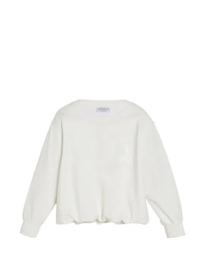 Brunello Cucinelli Logo Detail Sweatshirt In Gray