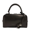 Brunello Cucinelli Brown Crossbody Bag With Removable Shoulder Strap And Padlock Pendant With Embossed Logo In Leather 