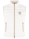 Brunello Cucinelli Quilted High Collar Sleeveless Jacket In White