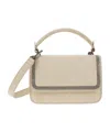 Brunello Cucinelli Suede Bag With Precious Contour In Nude