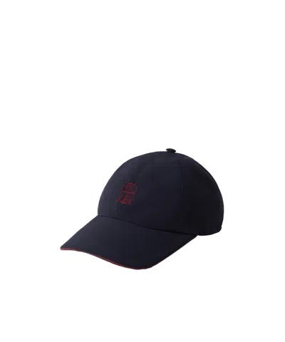 Brunello Cucinelli Logo-embroidered Adjustable-strap Cap In Black