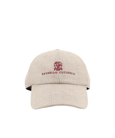 Brunello Cucinelli Logo-embroidered Baseball Cap In Neutral