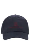 Brunello Cucinelli Logo Embroidered Baseball Cap In Navy