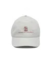Brunello Cucinelli Linen-wool-silk Embroidered Baseball Cap In White