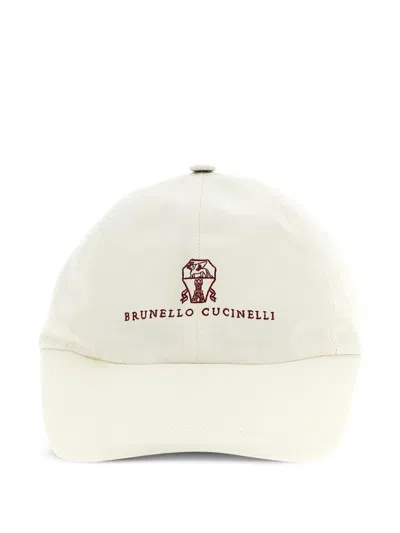 Brunello Cucinelli Logo-embroidered Baseball Cap In White