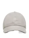 Brunello Cucinelli Logo-embroidered Cap In Gray