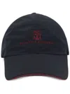 Brunello Cucinelli Logo Embroidered Baseball Cap In Blue