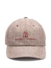 Brunello Cucinelli Logo-embroidered Cap In Brown