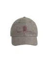 Brunello Cucinelli Logo-embroidered Cap In Gray