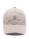 Brunello Cucinelli Logo-embroidered Cap In Neutrals
