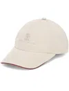 Brunello Cucinelli Water-resistant Microfibre Embroidered Baseball Cap In Brown