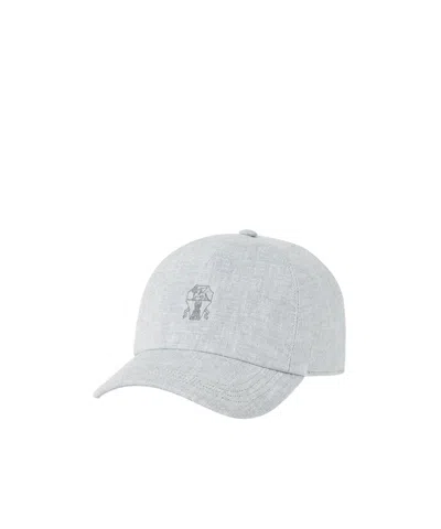 BRUNELLO CUCINELLI BRUNELLO CUCINELLI LOGO EMBROIDERED SPARKLING BASEBALL CAP