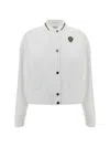 Brunello Cucinelli Logo Embroidery Cardigan In White