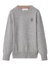 Brunello Cucinelli Logo-embroidered Cashmere Sweatshirt In Grau