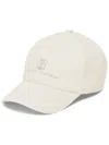 Brunello Cucinelli Water-resistant Microfibre Embroidered Baseball Cap In Neutrals