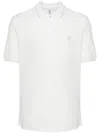 Brunello Cucinelli Logo-embroidered Cotton Polo Shirt In Neutrals