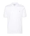 Brunello Cucinelli Logo Embroidered Polo T-shirt In Blue