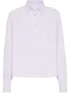 Brunello Cucinelli Logo-embroidered Cotton Shirt In Purple