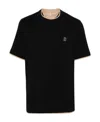 Brunello Cucinelli Cotton Jersey Crew Neck T-shirt With Logo In Black