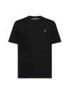 Brunello Cucinelli Logo Embroidered Crewneck T-shirt In Nero Tp