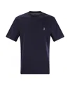 Brunello Cucinelli Logo Embroidered Crewneck T-shirt In Black