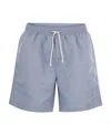Brunello Cucinelli Logo-embroidered Drawtsring Swim Shorts In Blue