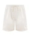 Brunello Cucinelli Logo-embroidered Drawtsring Swim Shorts In White