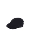 Brunello Cucinelli Virgin Wool Flannel Flat Cap With Embroidery In Black