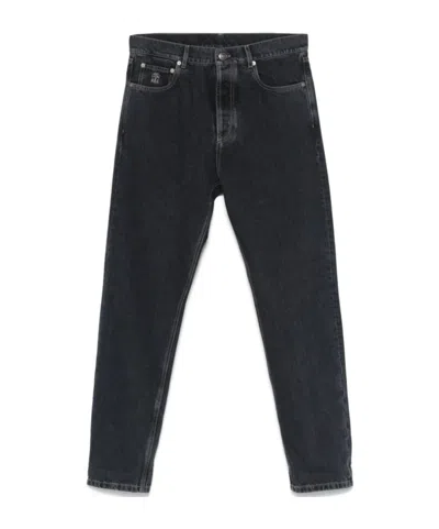 BRUNELLO CUCINELLI LOGO-EMBROIDERED JEANS