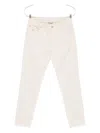 Brunello Cucinelli Cotton Trousers With Belt Loops And Rolled Cuffs In White