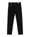 Brunello Cucinelli Logo Patch Straight-leg Jeans In Black