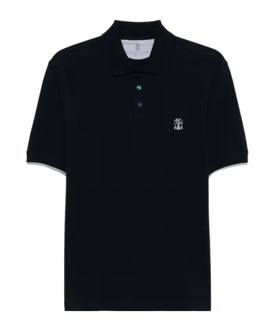 BRUNELLO CUCINELLI BRUNELLO CUCINELLI LOGO DETAILED SHORT-SLEEVED POLO SHIRT