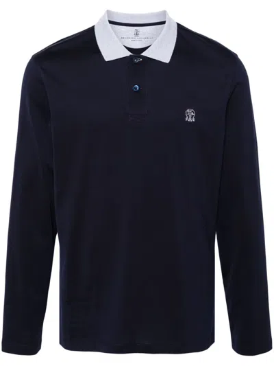BRUNELLO CUCINELLI LOGO-EMBROIDERED POLO SHIRT