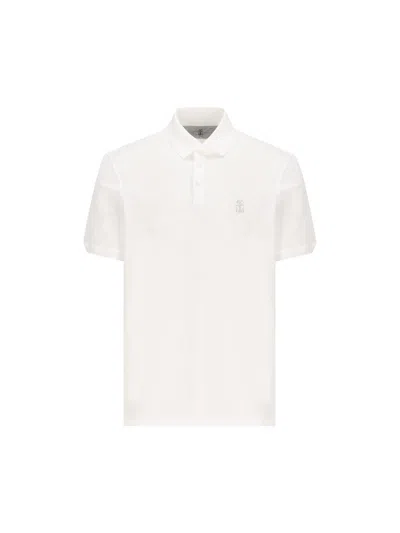 BRUNELLO CUCINELLI LOGO EMBROIDERED POLO SHIRT