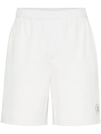 BRUNELLO CUCINELLI LOGO-EMBROIDERED SHORTS