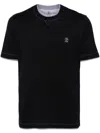Brunello Cucinelli Slim Fit Crew-neck T-shirt In Lightweight Cotton Jersey In Blue