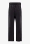 Brunello Cucinelli Elasticated Patch-pocket Trousers In Black