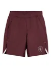 Brunello Cucinelli Logo-embroidered Track Shorts In Burgundy
